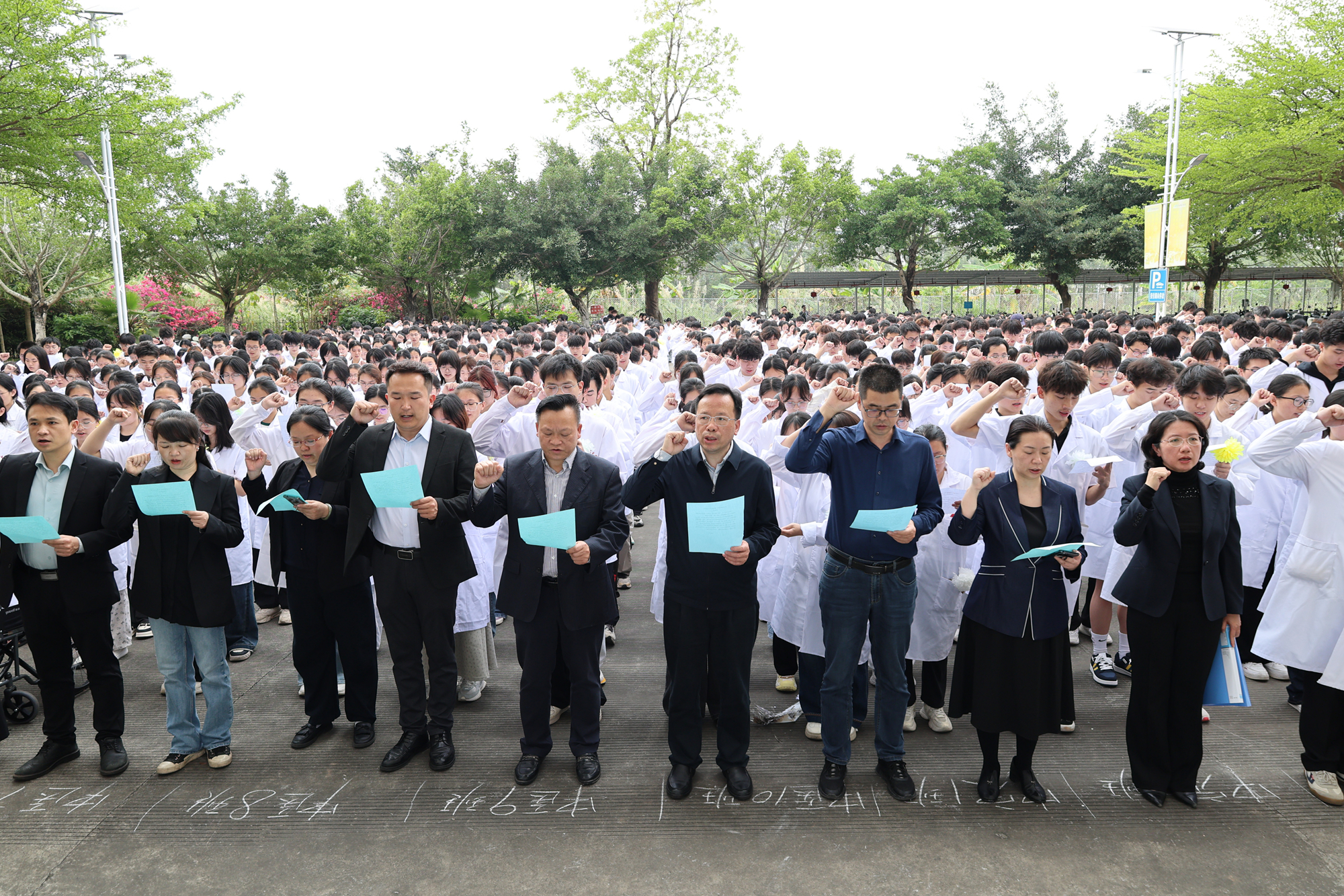 参加活动全体人员庄严宣誓