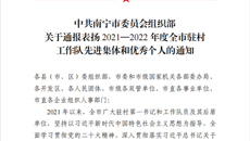 【喜讯】一附院荣获南宁市2021—2022年度驻村工作队先进后盾单位